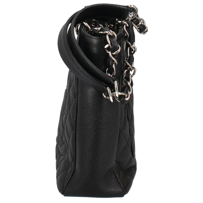 Chanel Petite Shopping Tote PST Caviar Leather Black