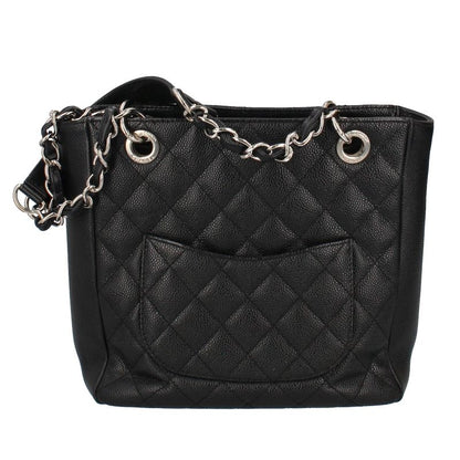 Chanel Petite Shopping Tote PST Caviar Leather Black