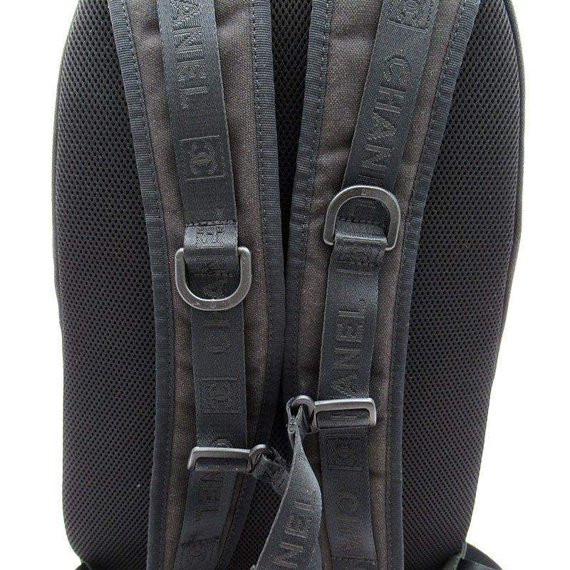 Chanel Sportsline Backpack Nylon Black Green