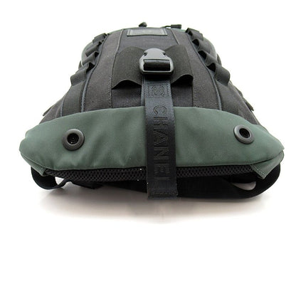 Chanel Sportsline Backpack Nylon Black Green