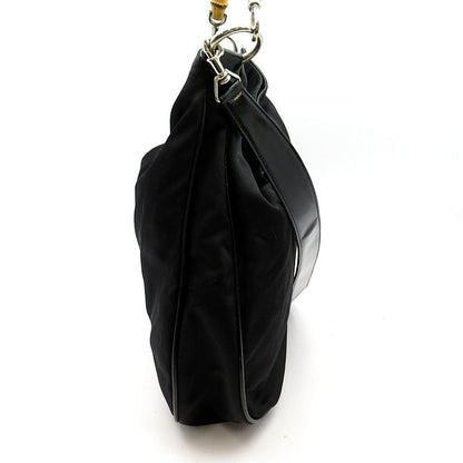 Gucci Bambu 001 Nylon Handbag Black