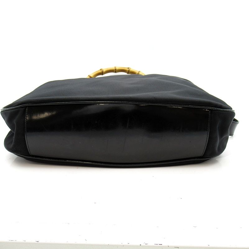 Gucci Bambu 001 Nylon Handbag Black