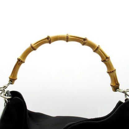 Gucci Bambu 001 Nylon Handbag Black