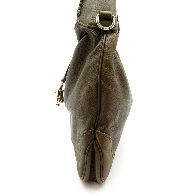 Gucci New Jackie 2-Way Shoulder Bag Leather Brown