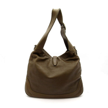 Gucci New Jackie 2-Way Shoulder Bag Leather Brown