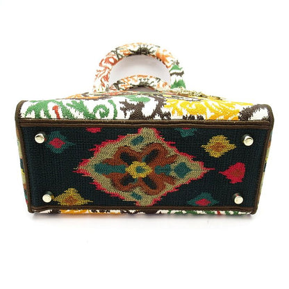 Dior D-lite Paisley Flower Canvas Handbag Multicolor