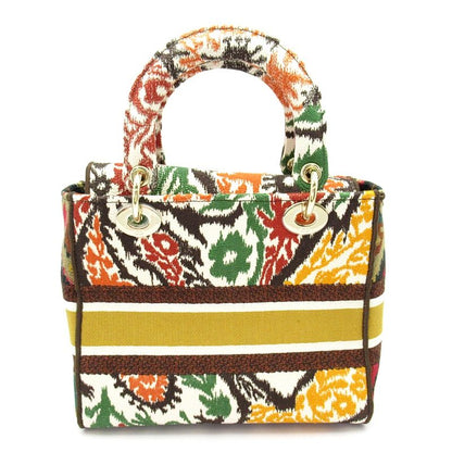 Dior D-lite Paisley Flower Canvas Handbag Multicolor