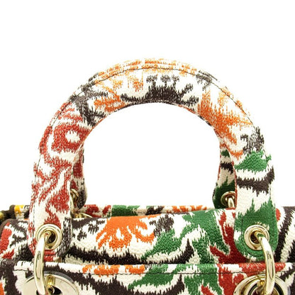 Dior D-lite Paisley Flower Canvas Handbag Multicolor