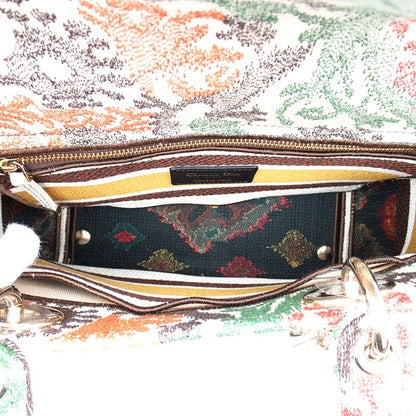 Dior D-lite Paisley Flower Canvas Handbag Multicolor