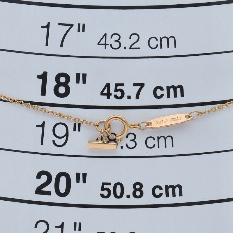Tiffany & Co T Smile Micro Diamond Necklace 18k Pink Gold