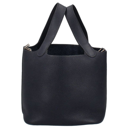 Hermes Picotin Lock PM Taurillon Clemence Handbag Navy