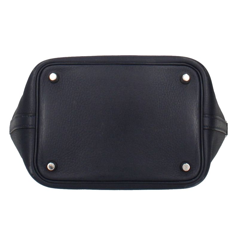 Hermes Picotin Lock PM Taurillon Clemence Handbag Navy