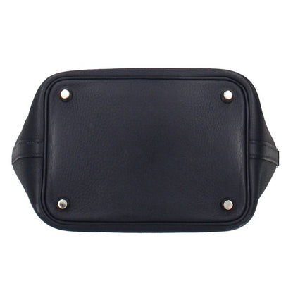 Hermes Picotin Lock PM Taurillon Clemence Handbag Navy