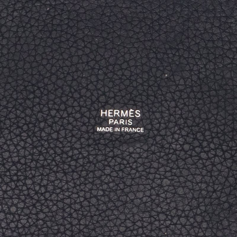 Hermes Picotin Lock PM Taurillon Clemence Handbag Navy