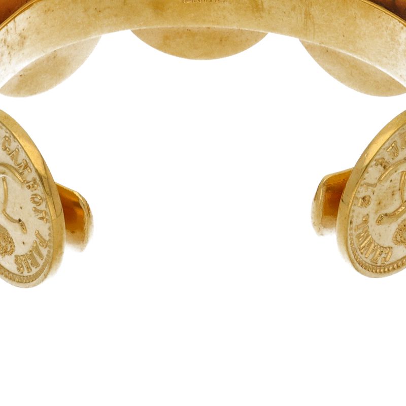 Chanel Coin Motif Bangle Bracelet