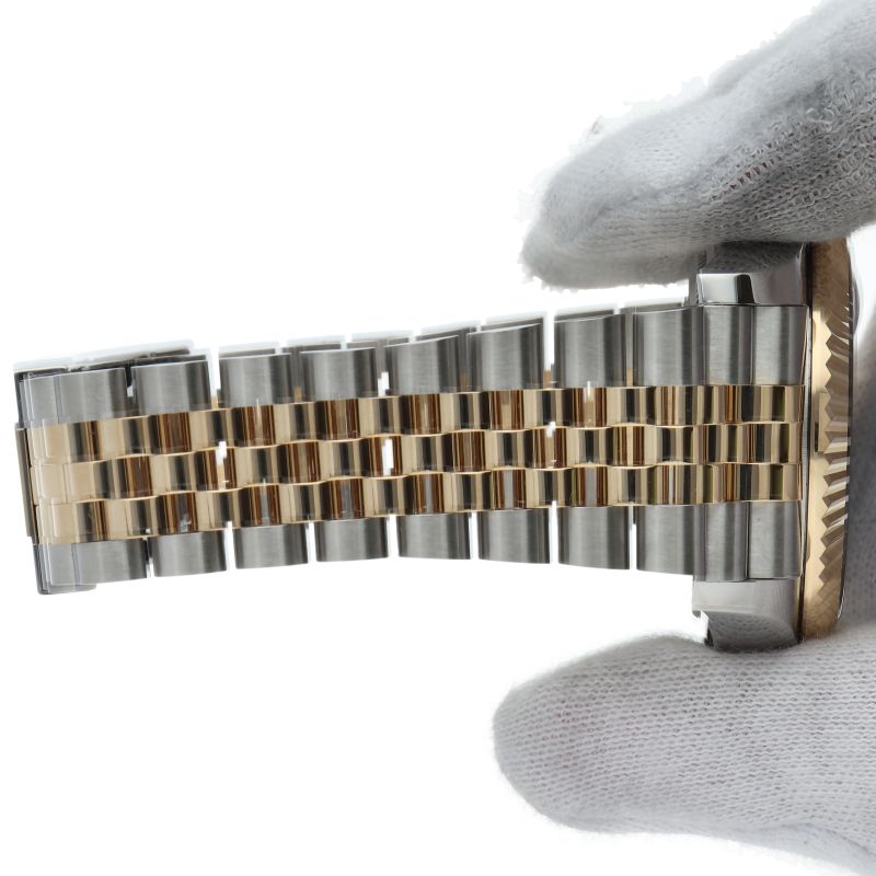 Rolex Sky Dweller Watch Jubilee Box 18k Yellow Gold SS Black Polished