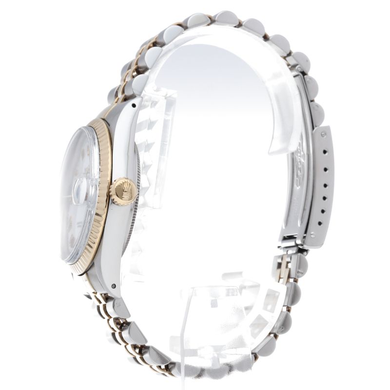 Rolex Datejust Watch Antique 18k Yellow Gold SS White Polished