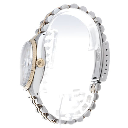 Rolex Datejust Watch Antique 18k Yellow Gold SS White Polished
