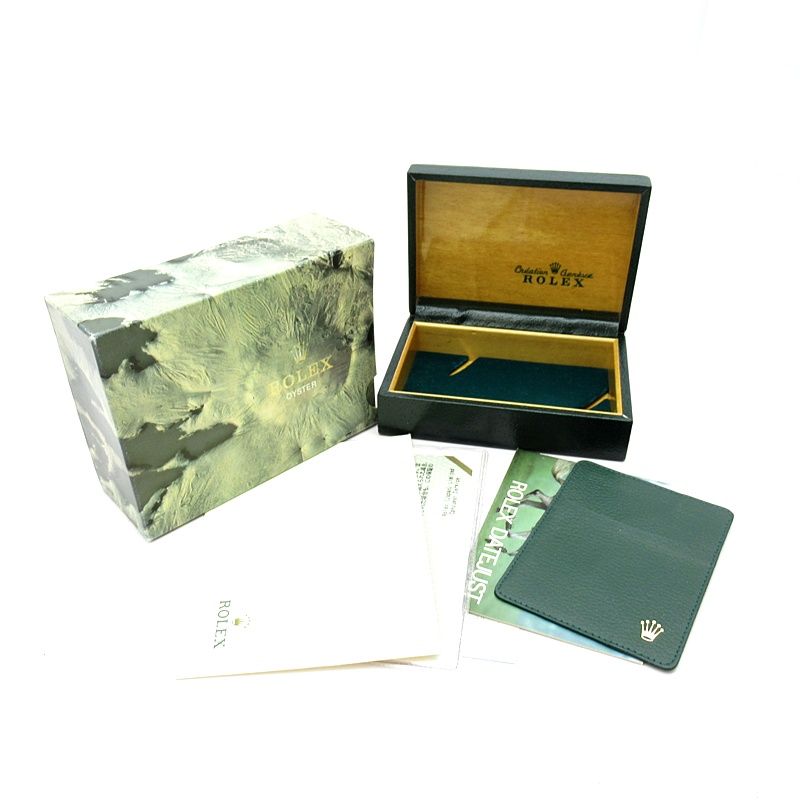 Rolex Datejust Watch Antique Box International Service 18k Yellow Gold SS Sha