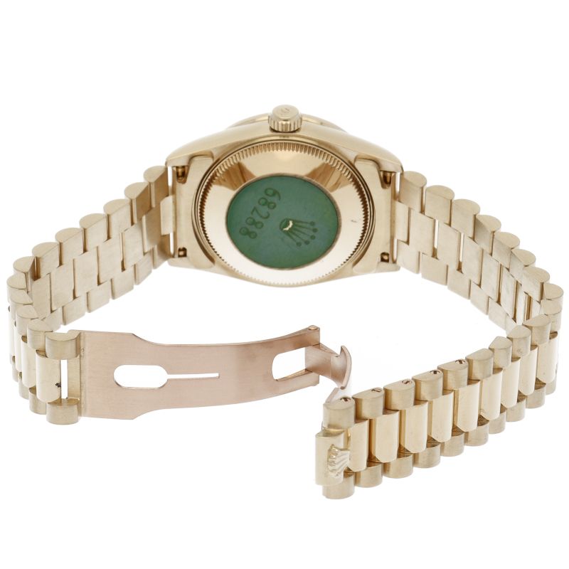 Rolex Datejust Boys Watch Diamond Bezel Box 18k Yellow Gold Sha
