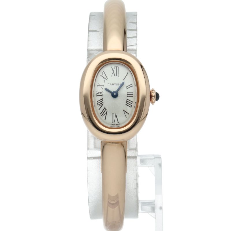 Cartier Venuere Mini Watch 17 Box 18k Pink Gold White