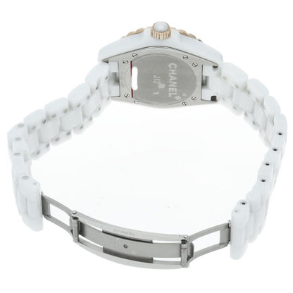 Chanel Watch Diamond Box Ceramic PG White Polished