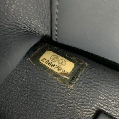 Chanel Blue Gold Business Affinity Caviar Leather Turnlock CC Logo 2-Way