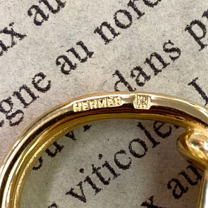Hermes Scarf Ring Gold Head