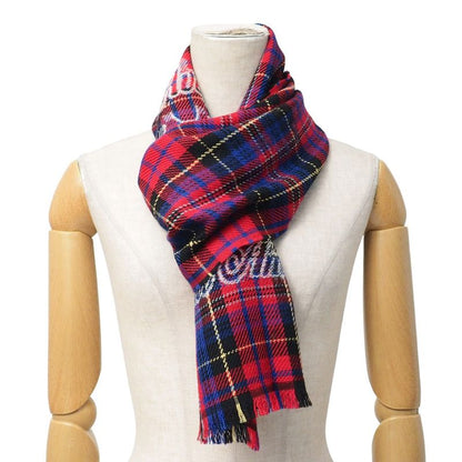 Gucci L'aveugle Par Amour Shawl Check Fringe Scarf