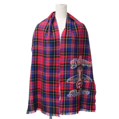 Gucci L'aveugle Par Amour Shawl Check Fringe Scarf