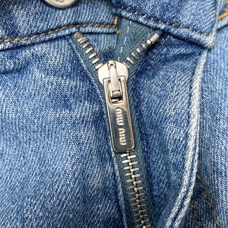 Miu Skinny Denim Pants Stretch Bottom 755 26 Indigo