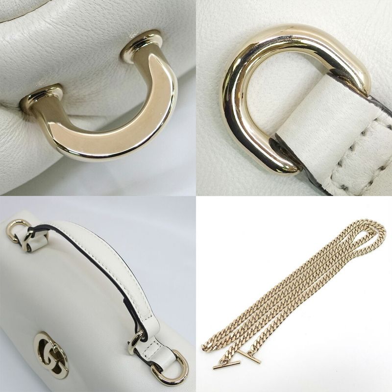 Gucci GG Milano Mini Top Handle Leather WH Shoulder Bag