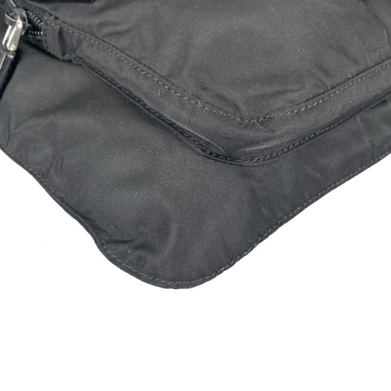 Prada Re-Nylon Crossbody Back Triangle Logo Shoulder Bag Black