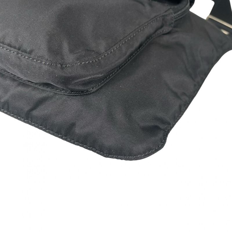 Prada Re-Nylon Crossbody Back Triangle Logo Shoulder Bag Black