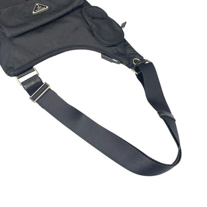 Prada Re-Nylon Crossbody Back Triangle Logo Shoulder Bag Black