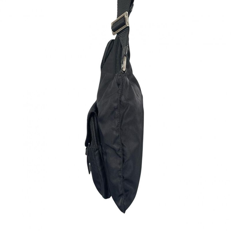 Prada Re-Nylon Crossbody Back Triangle Logo Shoulder Bag Black