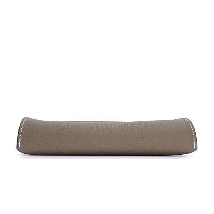 Hermes Shoulder Bag Vidopoche Etoupe Togo Silver
