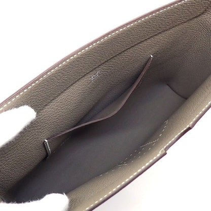 Hermes Shoulder Bag Vidopoche Etoupe Togo Silver