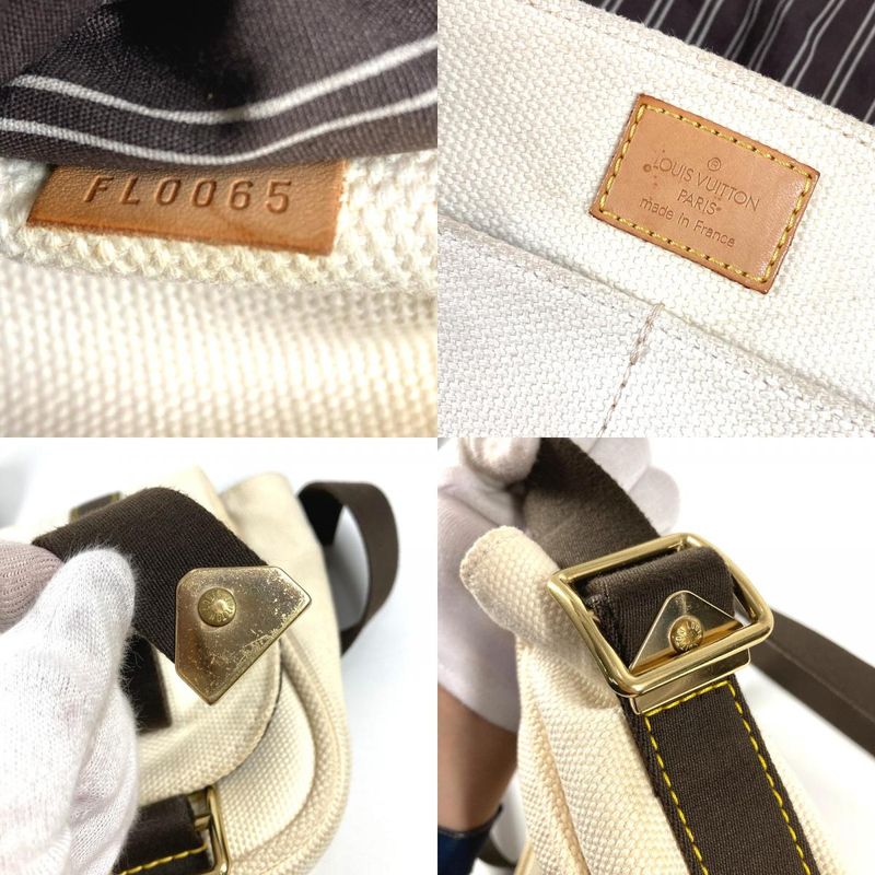 Louis Vuitton Shoulder Bag Antigua Besace PM Canvas Ecru White