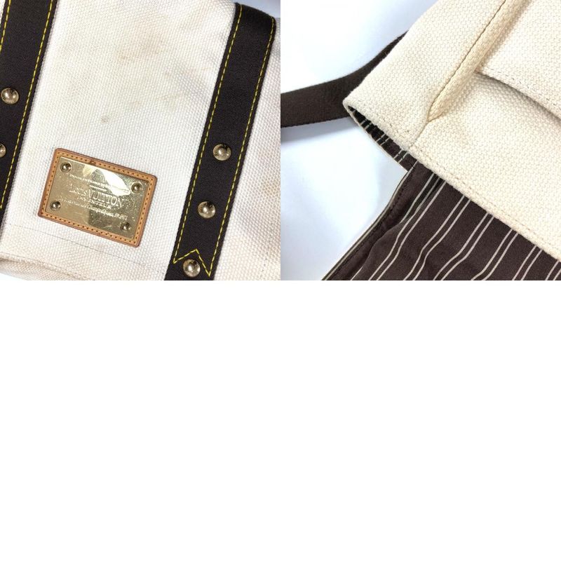 Louis Vuitton Shoulder Bag Antigua Besace PM Canvas Ecru White