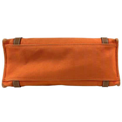 Hermes Shoulder Bag Cavalicol Leather Canvas Orange