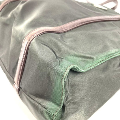 Prada Shoulder Bag Triangle Logo Nylon Khaki