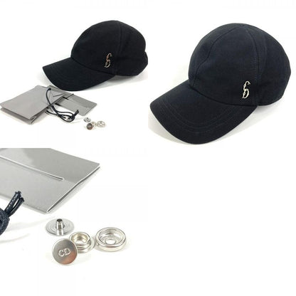 Dior Cap CD Logo Cotton Black Hat