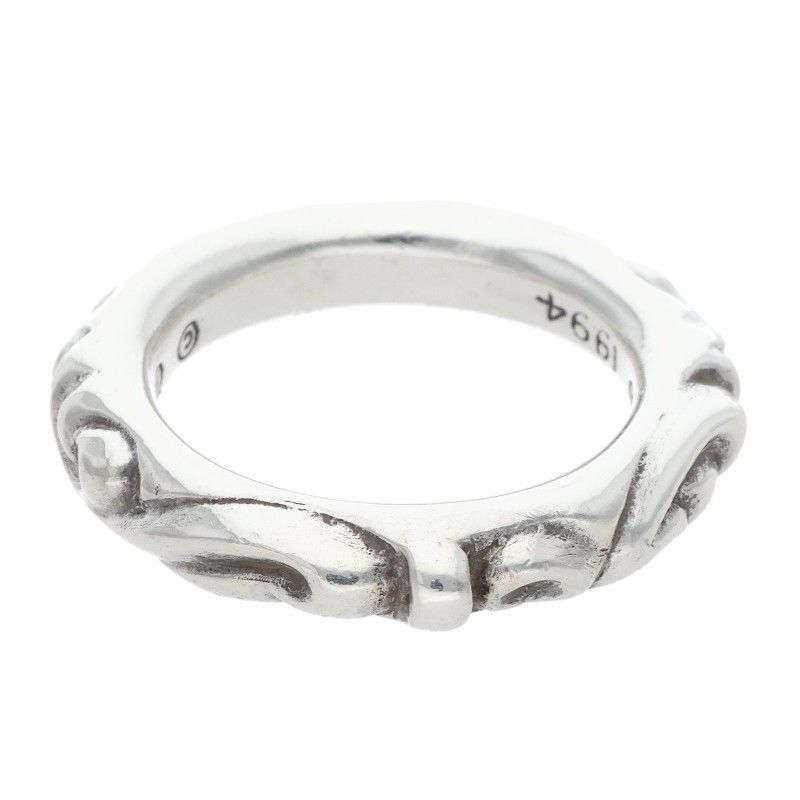 Chrome Hearts Scrl Band Scroll Silver Ring