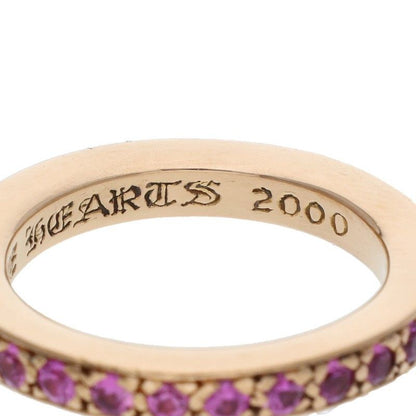 Chrome Hearts 22k Tfl Pave Pink Saffiano Gold Ring
