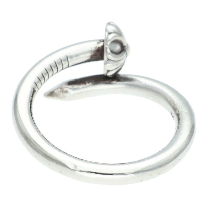Chrome Hearts Nail Crsball Cross Ball Silver Ring