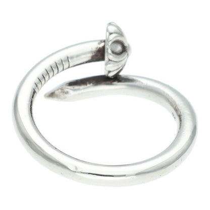 Chrome Hearts Nail Crsball Cross Ball Silver Ring