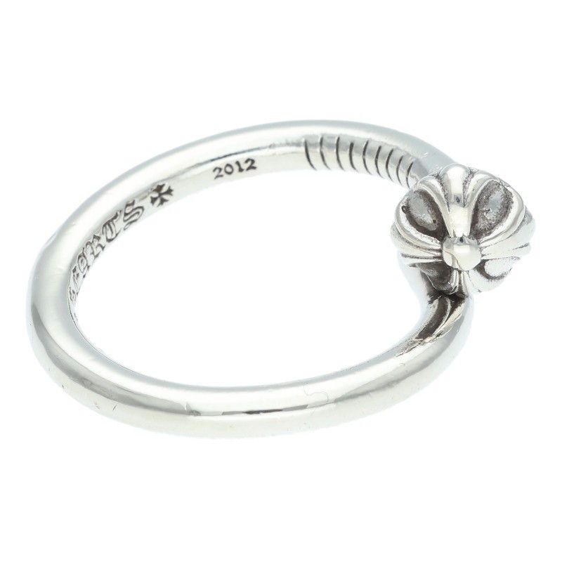 Chrome Hearts Nail Crsball Cross Ball Silver Ring