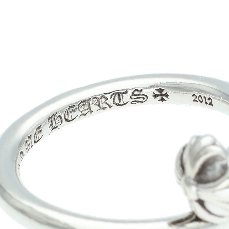 Chrome Hearts Nail Crsball Cross Ball Silver Ring