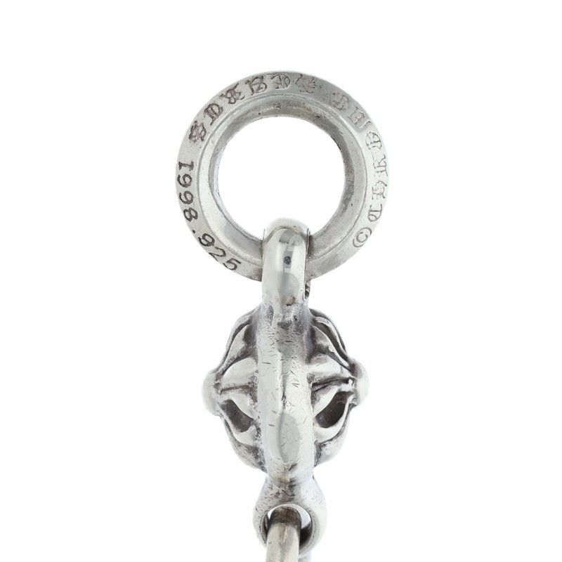 Chrome Hearts Tny CH Crs 1 Ball Tiny Ch Cross Charm Silver Necklace Top